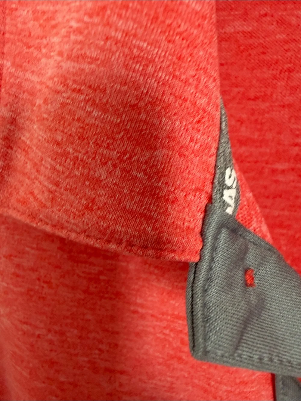 adidas Men's Heather salmon colored  Polo with Contrast Placket